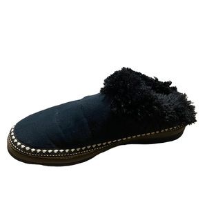 Dr. Scholl's Women's Black Faux Fur Comfy Slip-On Moccasin